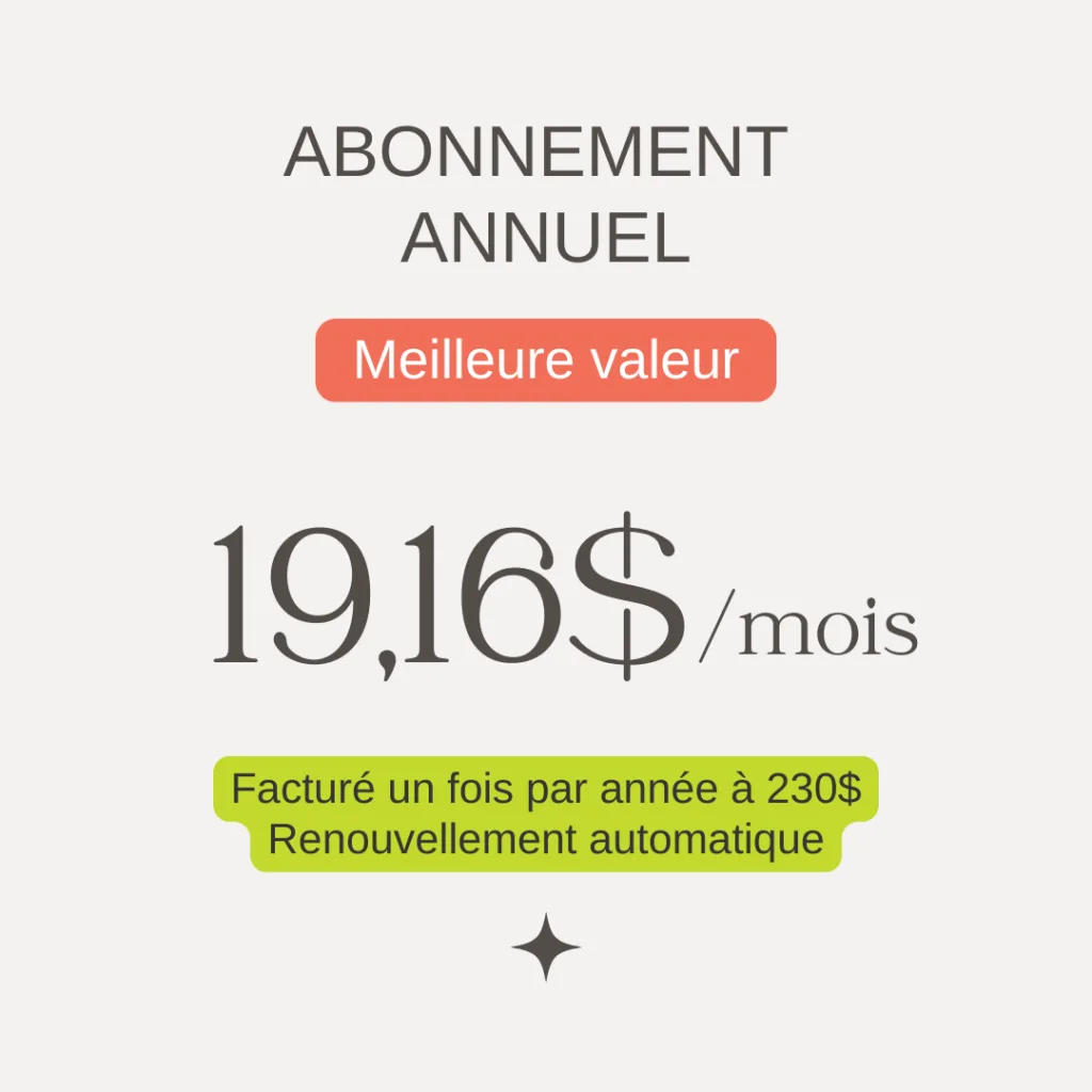 Yoga en ligne abonnement annuel