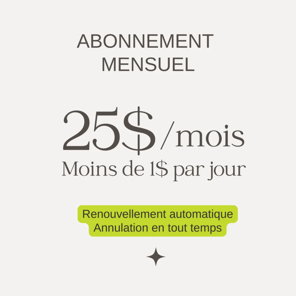 Yoga en ligne abonnement mensuel