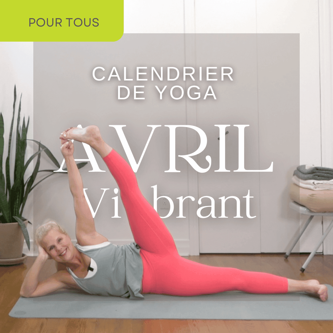 Calendrier yoga Avril vibrant